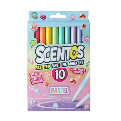 Scented Pastel color Fine Line Markers (Pack of 10)