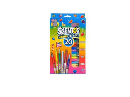 SCENTOS Scented GEL PENS (pack of 20) [2 Sticker Sheets]