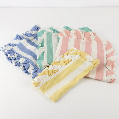 Stripe Ruffle Fabric Napkins | Pack of 4
