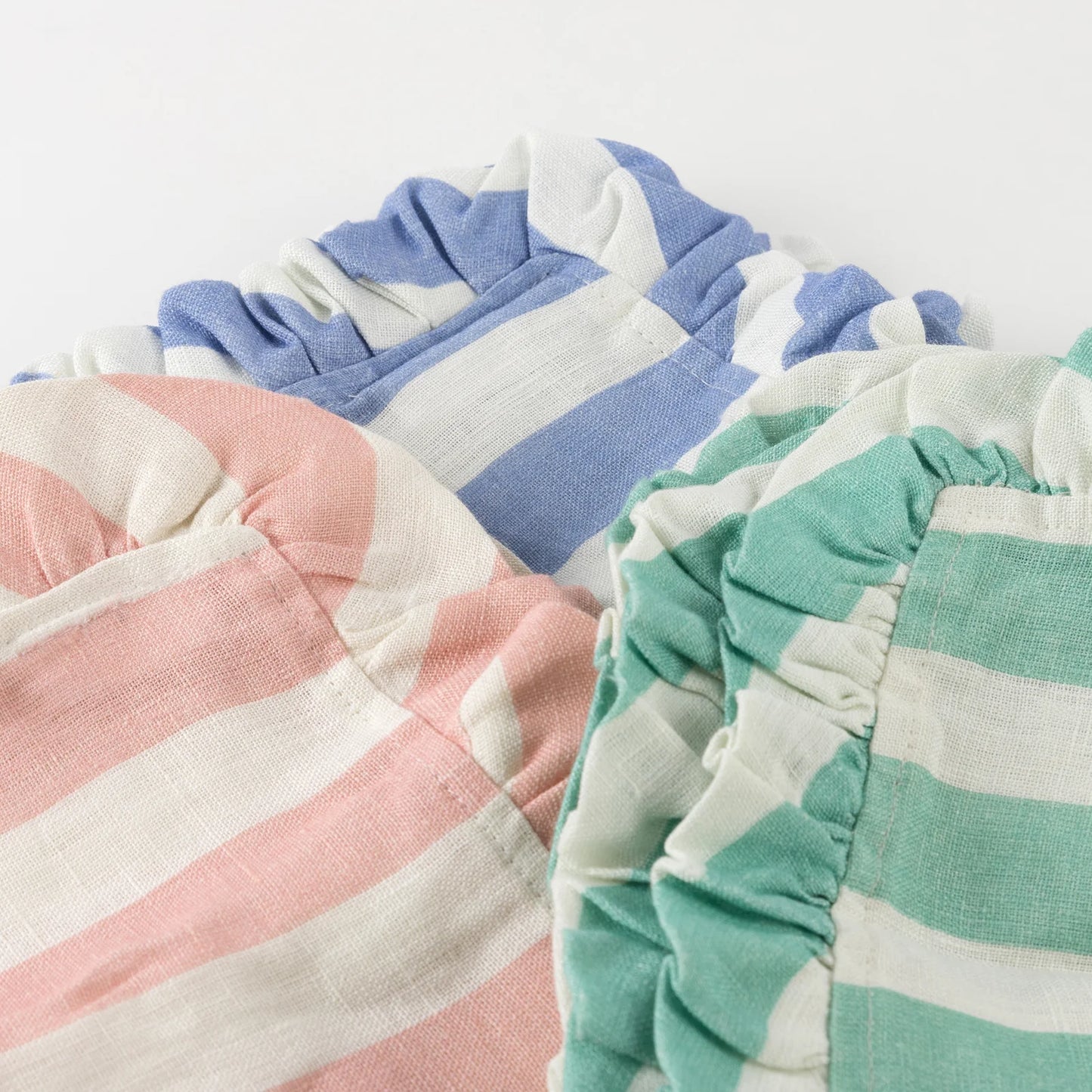 Stripe Ruffle Fabric Napkins | Pack of 4