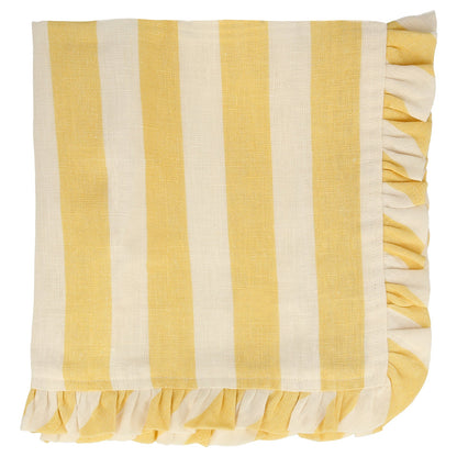 Stripe Ruffle Fabric Napkins | Pack of 4