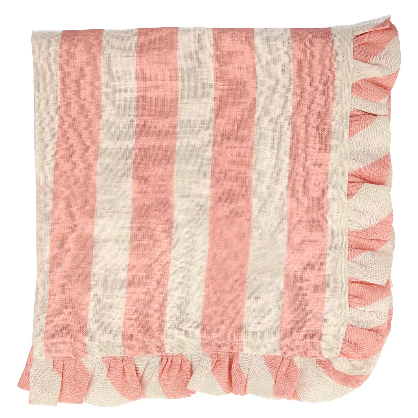 Stripe Ruffle Fabric Napkins | Pack of 4
