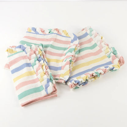 Multi Stripe Ruffle Fabric Napkins | Pack of 4