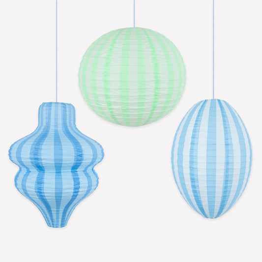 Blue Lanterns | Pack of 3