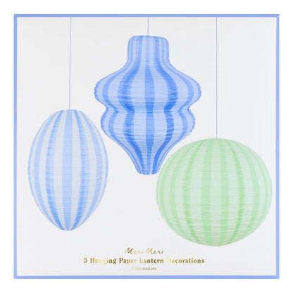 Blue Lanterns | Pack of 3