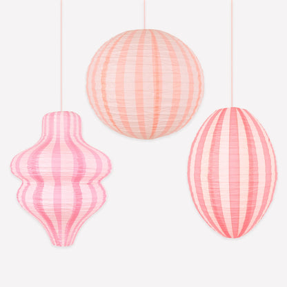 Pink Lanterns | Pack of 3