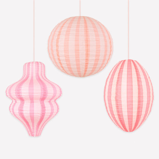 Pink Lanterns | Pack of 3