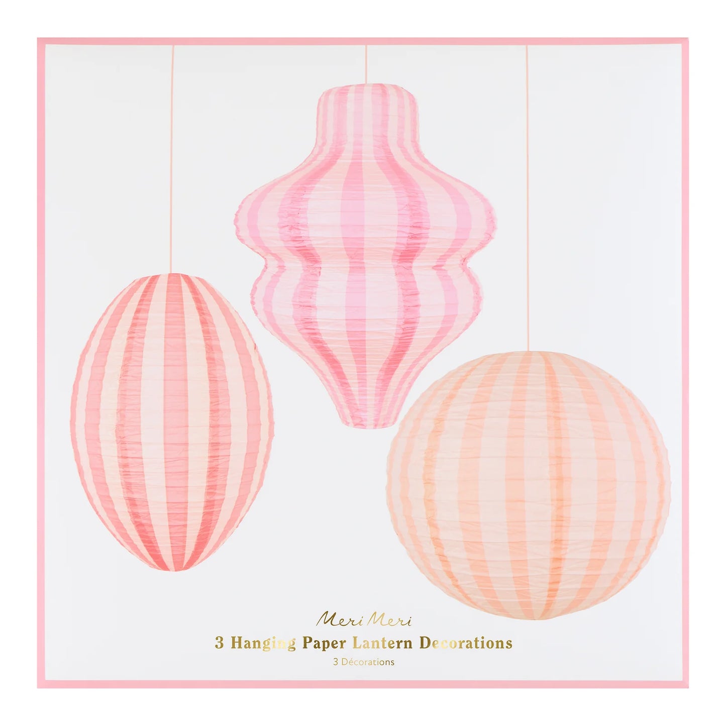 Pink Lanterns | Pack of 3
