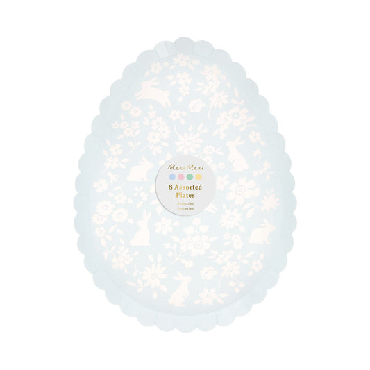 Ditsy Bunny Egg Plates (x 8)