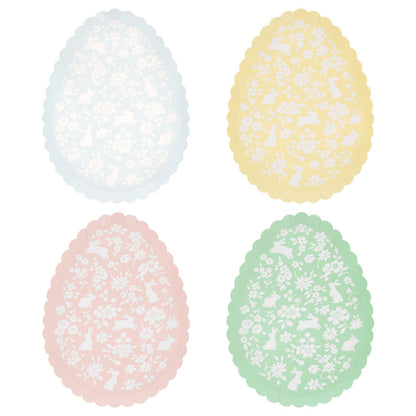 Ditsy Bunny Egg Plates (x 8)