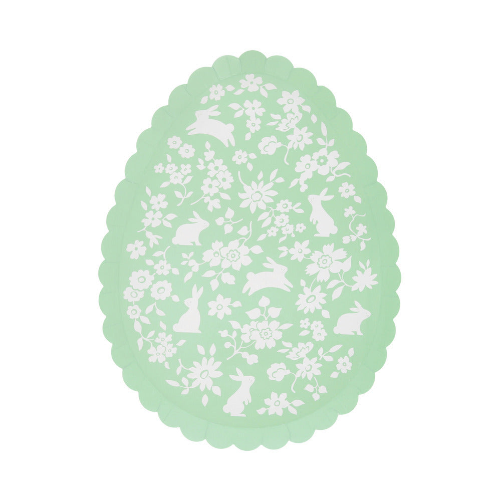 Ditsy Bunny Egg Plates (x 8)
