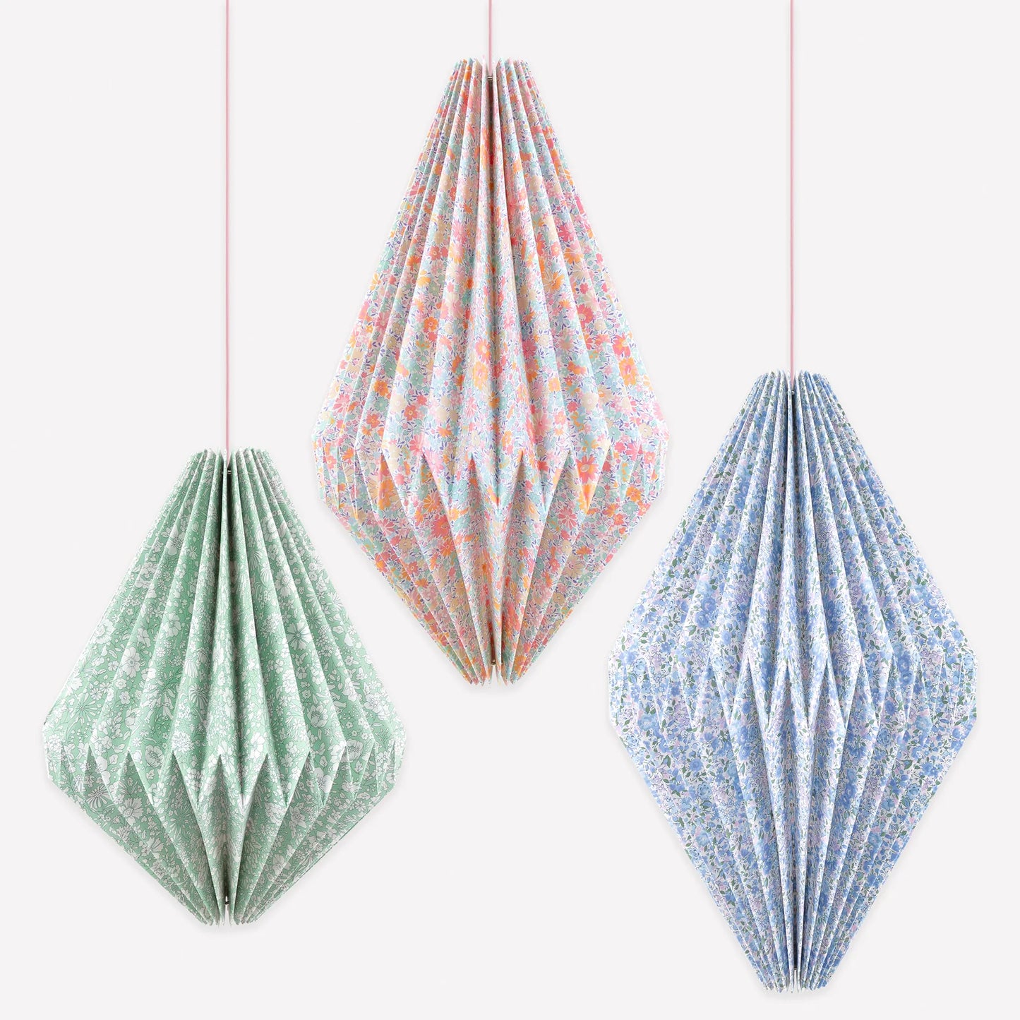 Meri Meri x Liberty Origami Lantern Decorations | Pack of 3