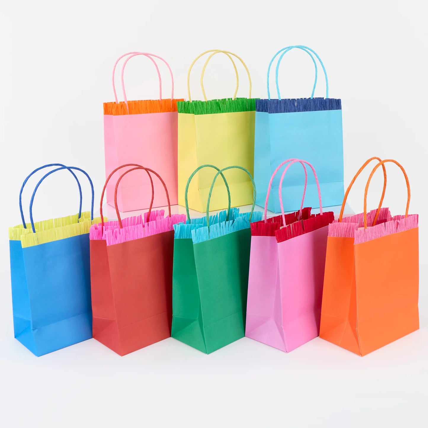 Bright Fringed Party Bags | Pack of 8