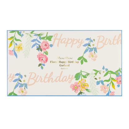 Floral Happy Birthday Garland