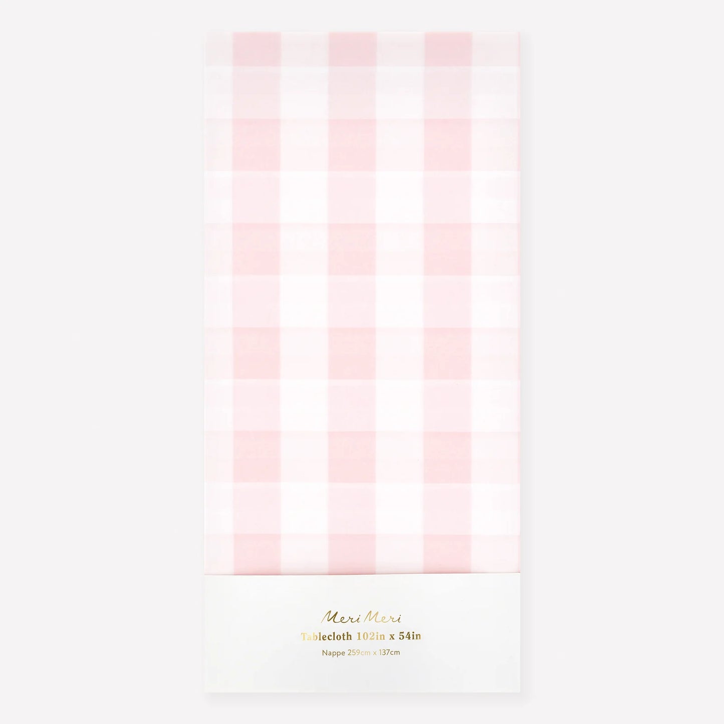 Pink Gingham Paper Tablecloth
