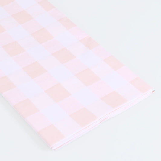 Pink Gingham Paper Tablecloth