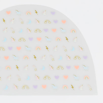 Rainbow Unicorn Nail Stickers | Pack of 200