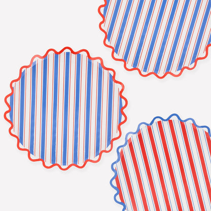 Nautical Striped Dinner Plates | Pack of 8