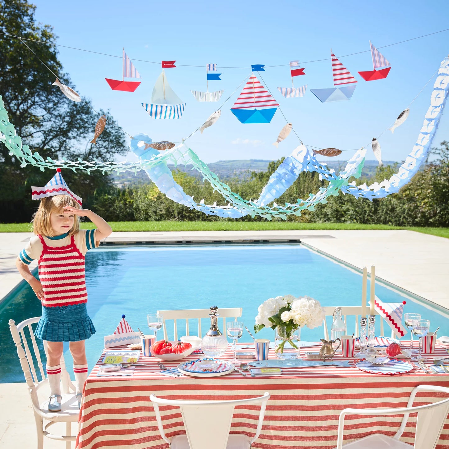 Nautical Striped Dinner Plates | Pack of 8