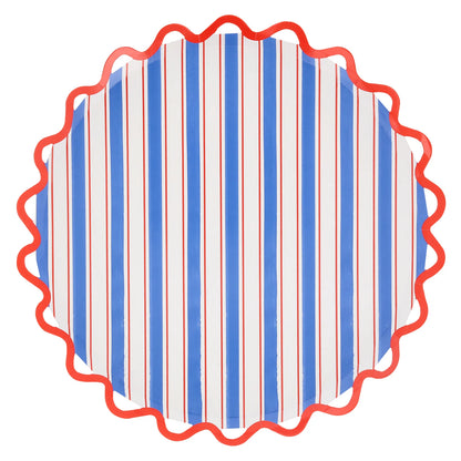 Nautical Striped Dinner Plates | Pack of 8