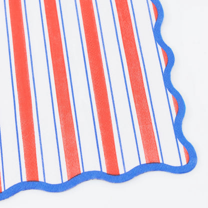 Nautical Striped Large Napkins | Pack of 16