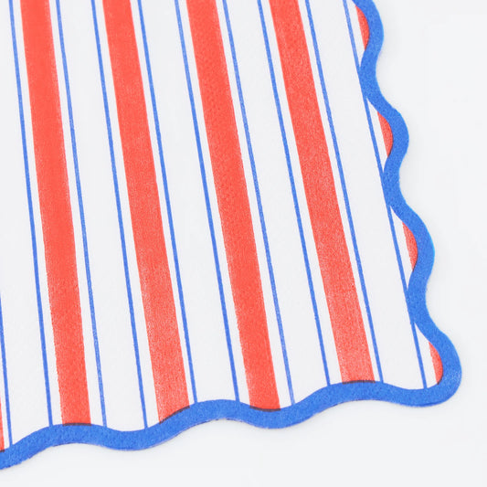Nautical Striped Large Napkins | Pack of 16