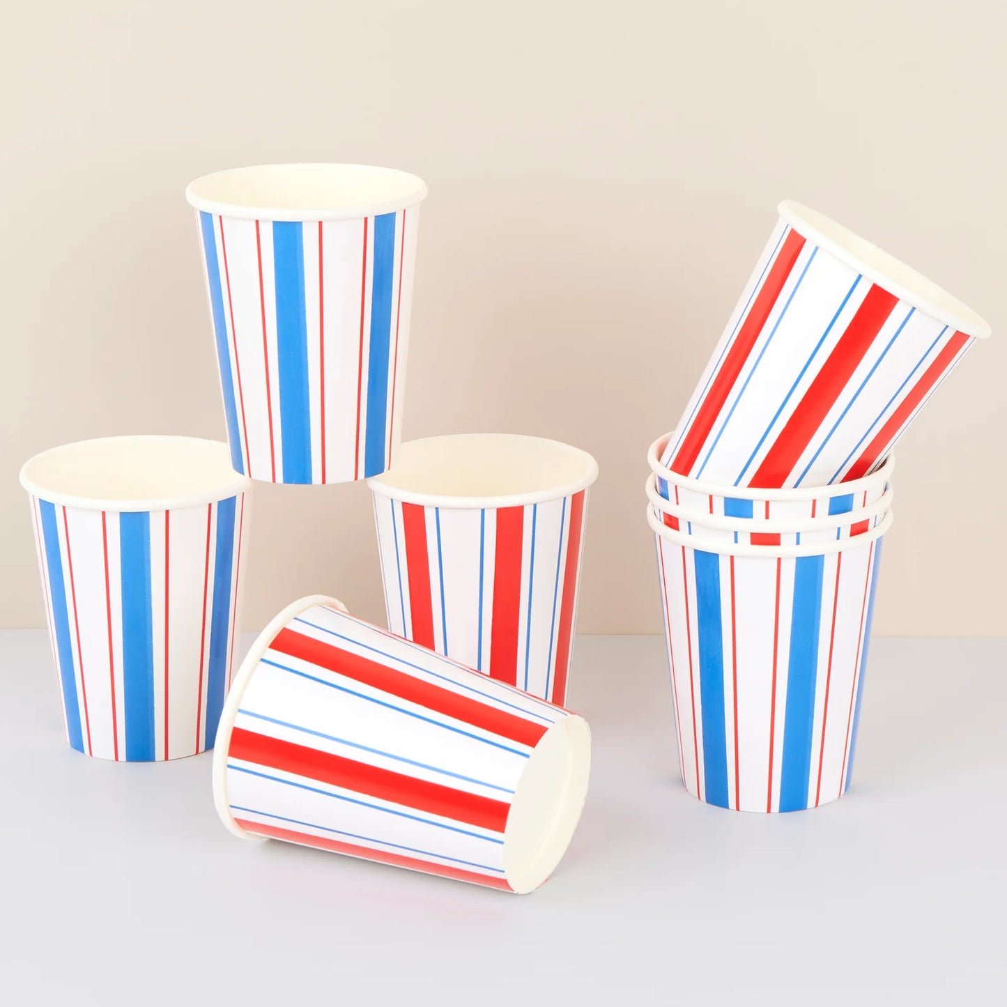 Nautical Striped Cups | Pack of 8