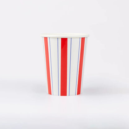 Nautical Striped Cups | Pack of 8