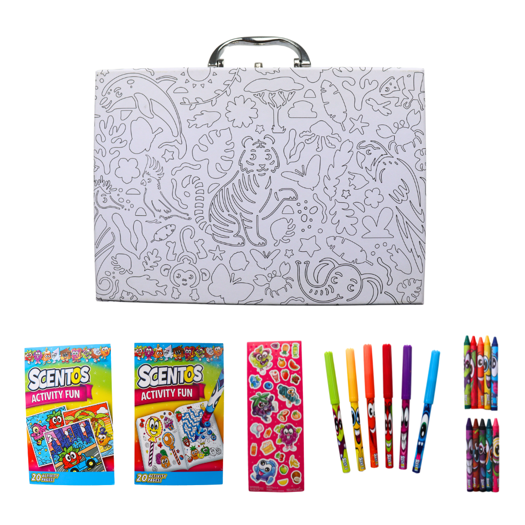 Scentos Colour-In Mini Case Mega Colouring