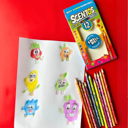 Scentos Scented COLOURED PENCILS (pack of 12)