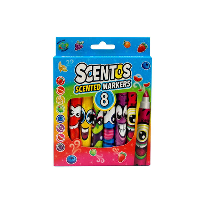Scentos Scented BROAD TIP MARKERS (pack of 8)