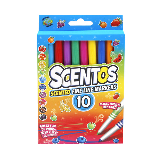 Scented 10 Asst Fine Line Markers