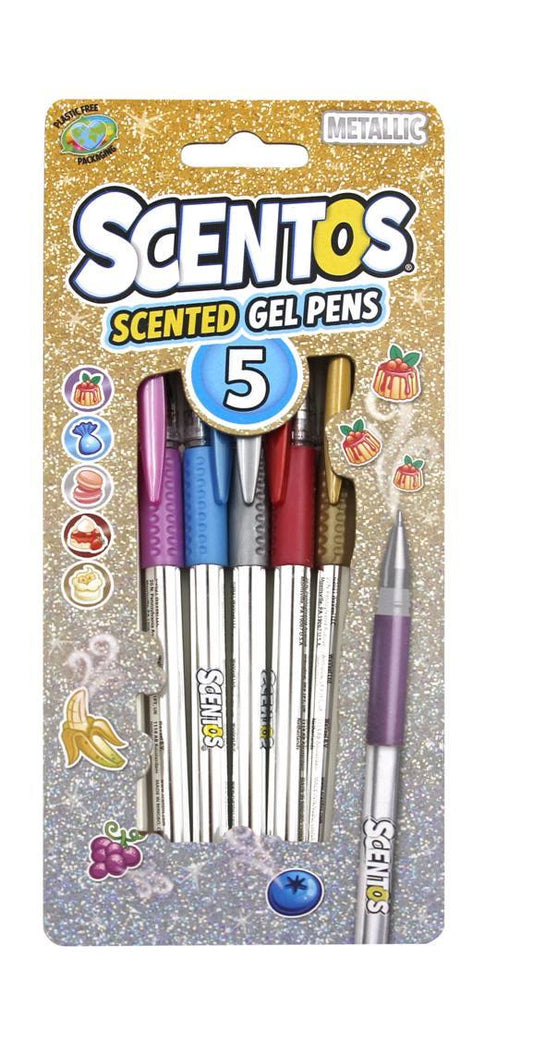 Scented Metallic Gel Pens (Pack Of 5)