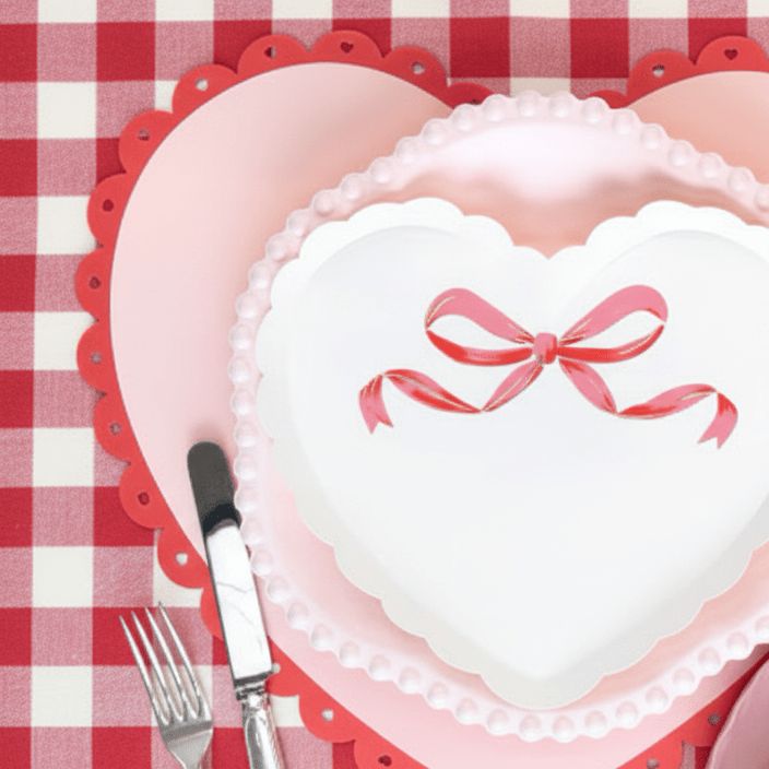 Coquette Heart Plates (x 8)