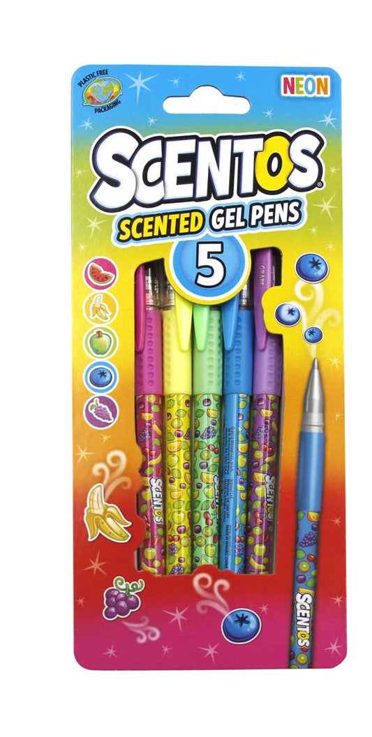 Scented 5 Neon Gel Pens