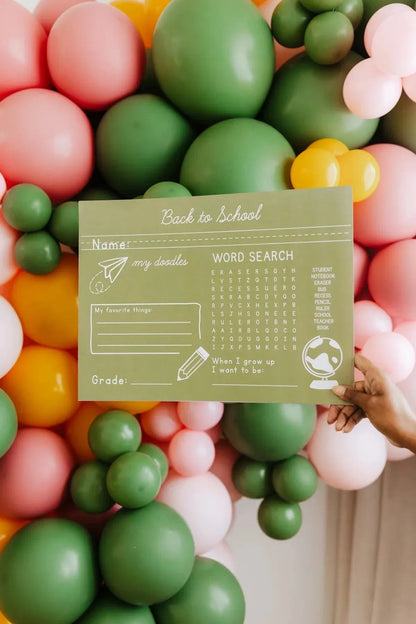Occasions By Shakira - Back To School Green Chalkboard Placemat (x12)