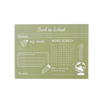 Occasions By Shakira - Back To School Green Chalkboard Placemat (x12)