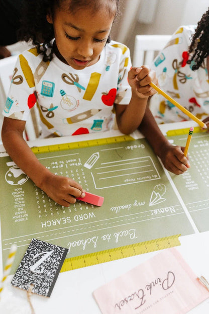 Occasions By Shakira - Back To School Green Chalkboard Placemat (x12)