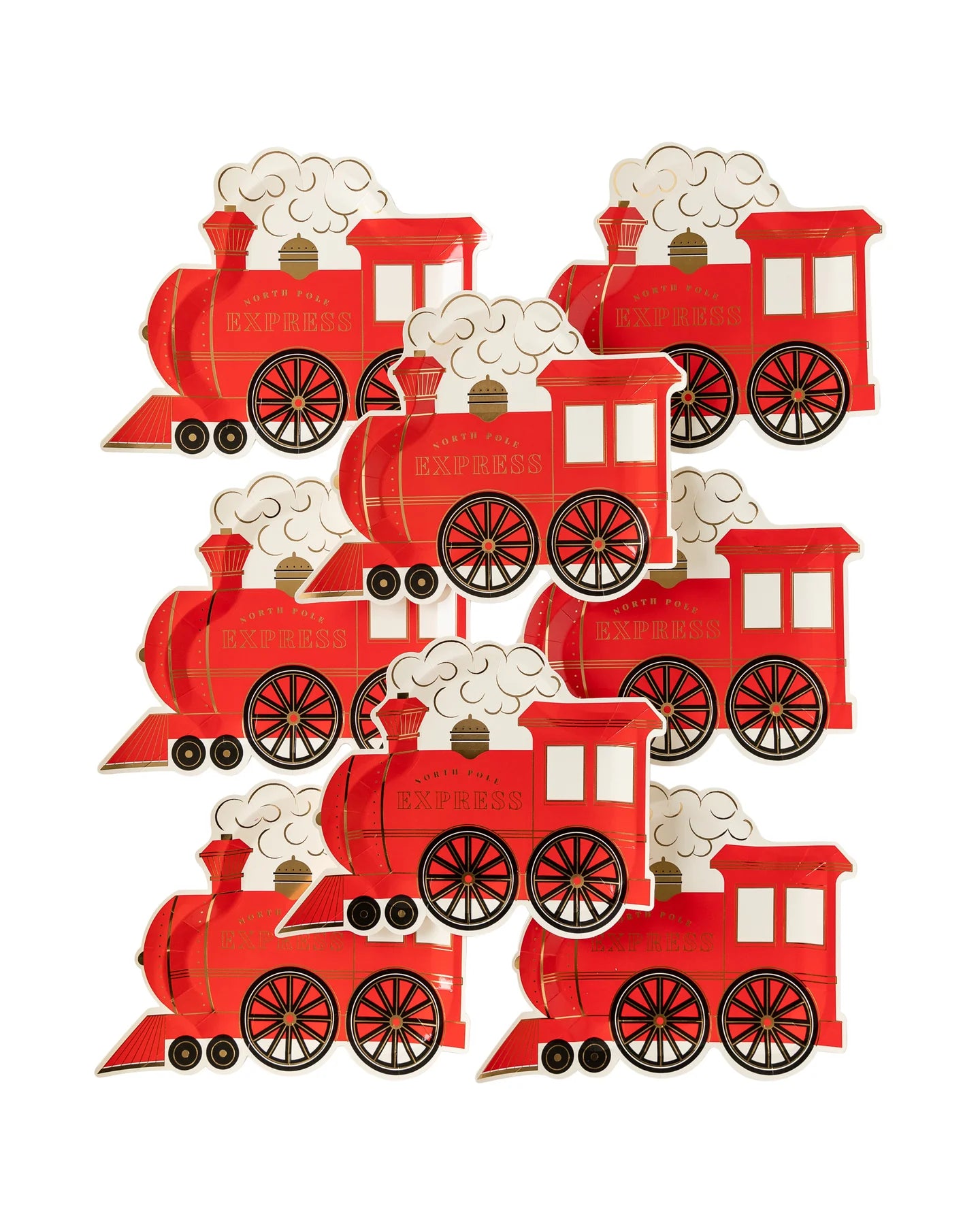 North Pole Express Train Shaped Plate