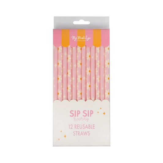 Disco Daisy Reusable Straws (x12)