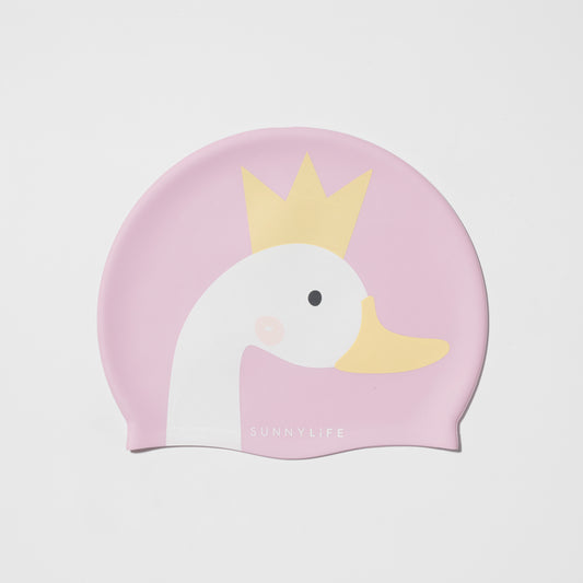 Princess Swan Kids Swimming Cap