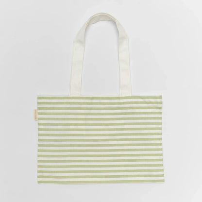 Duck Sage Stripe Kids Canvas Beach Bag