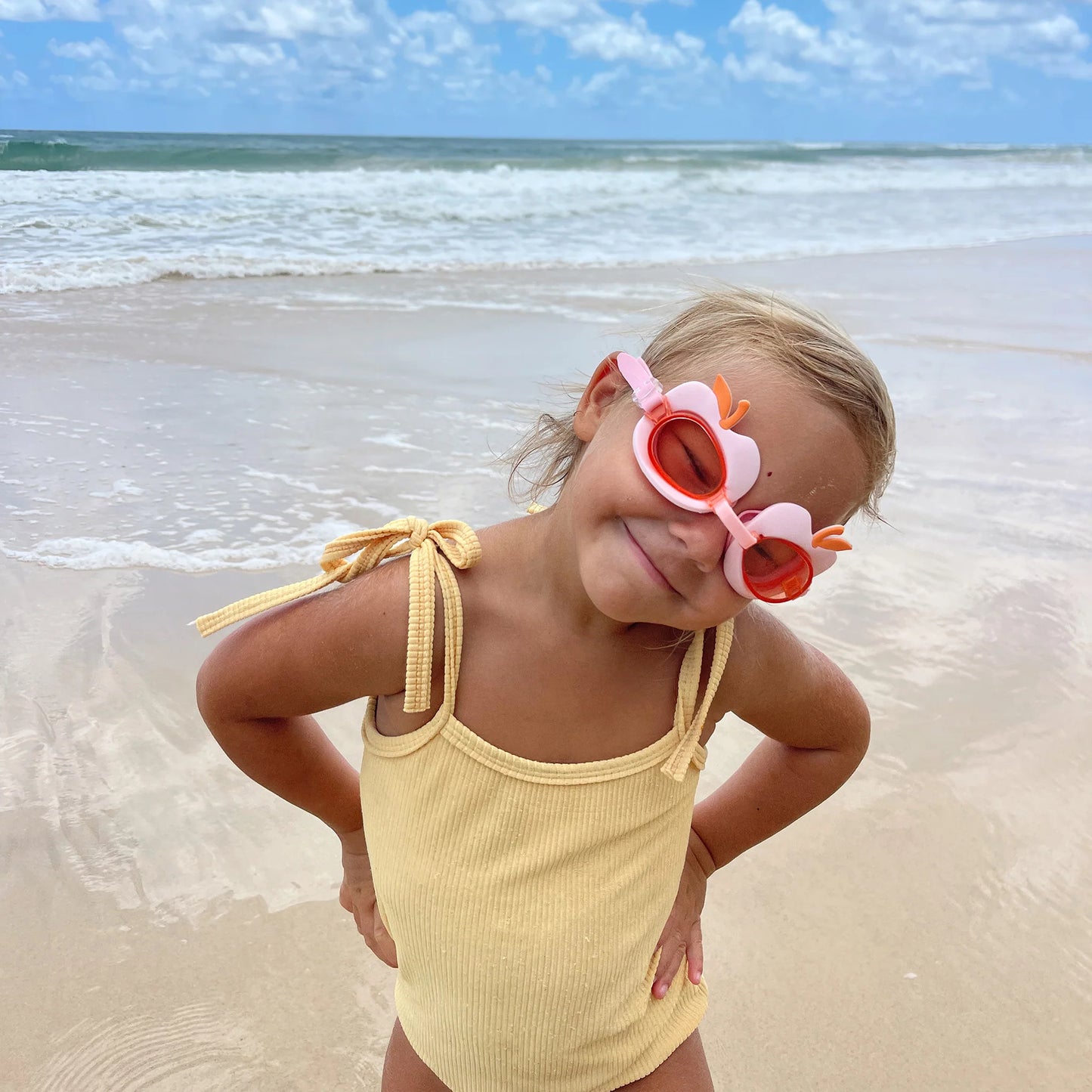 Cotton Candy Cherry Swim Goggles