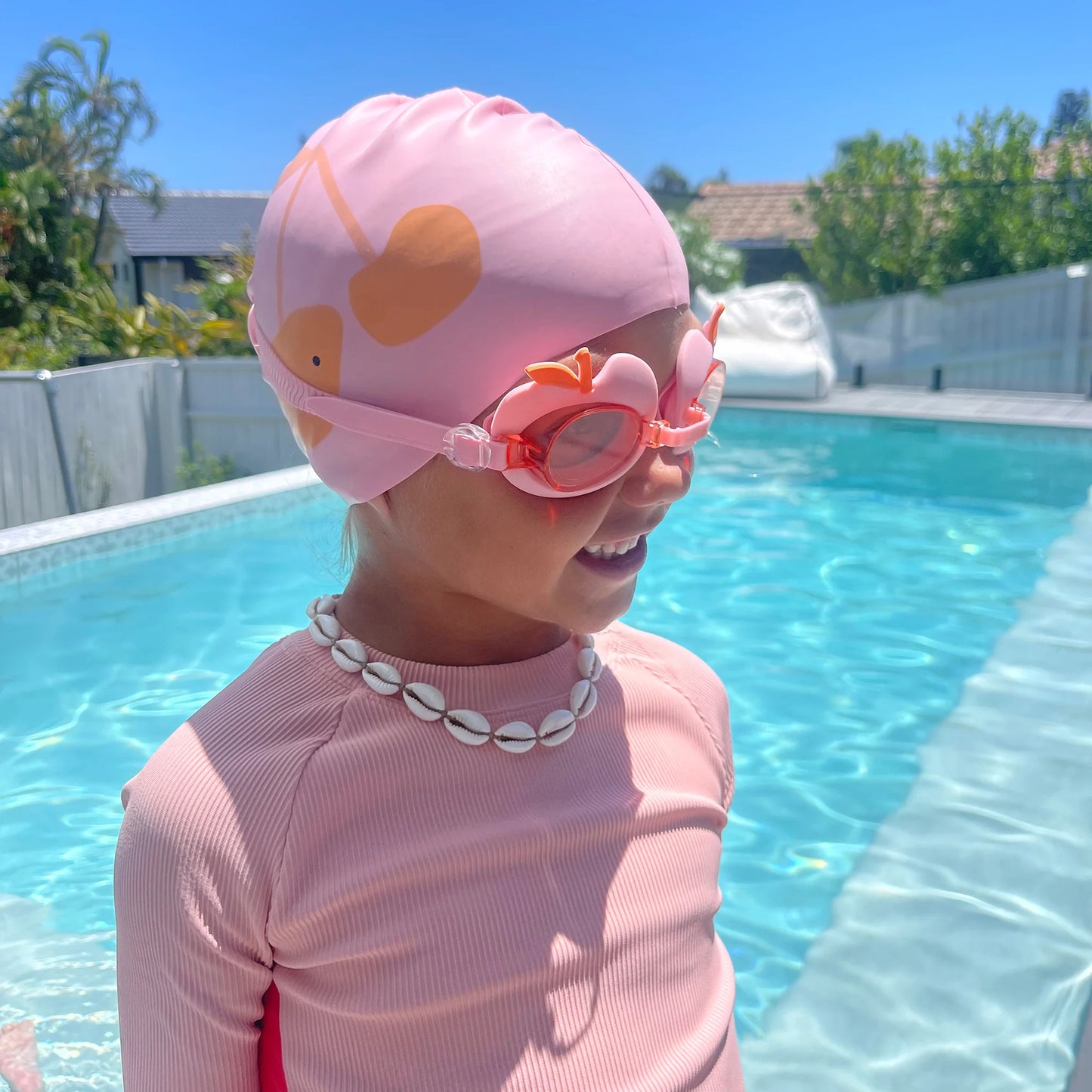 Cotton Candy Cherry Swim Goggles