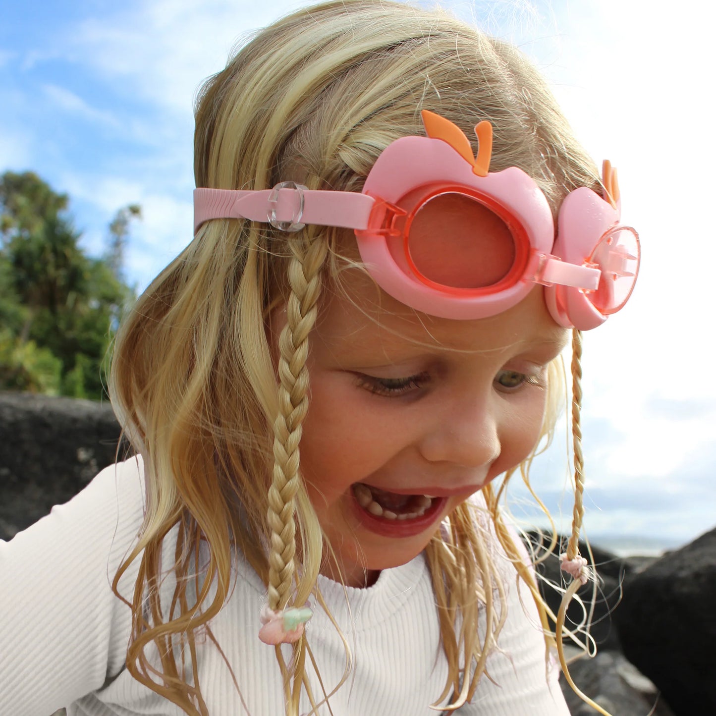 Cotton Candy Cherry Swim Goggles