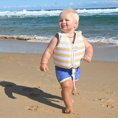 Sid the Seagull Mustard Stripe Kids Swim Vest