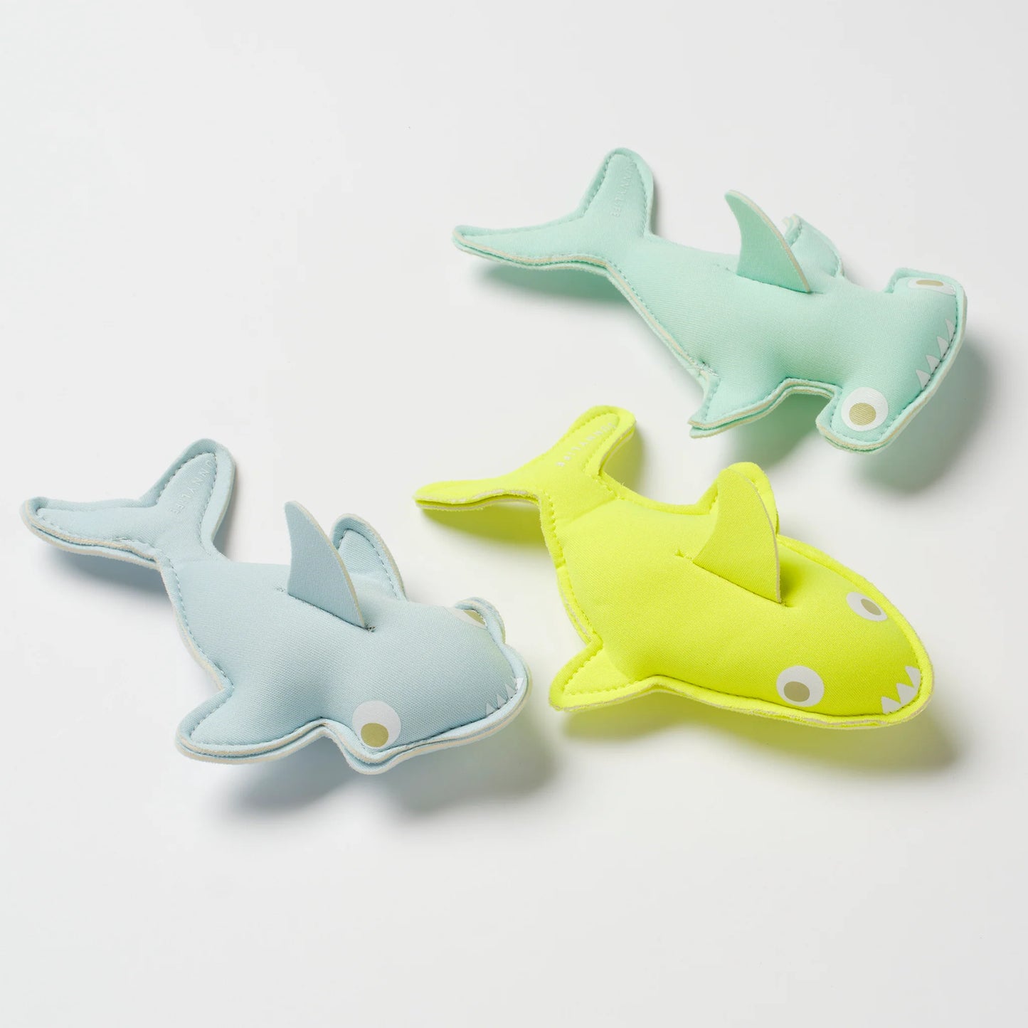 Salty the Shark Aqua Neon Yellow Dive Buddies (Set of 3)