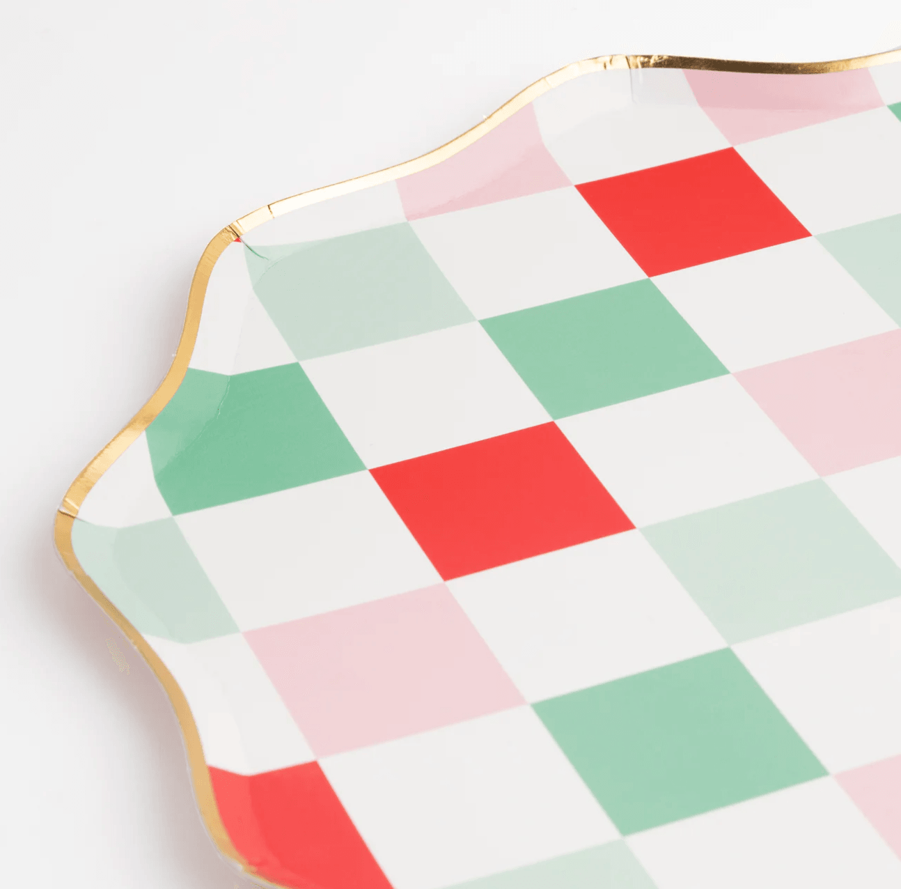 Christmas checkered Plate (x8)