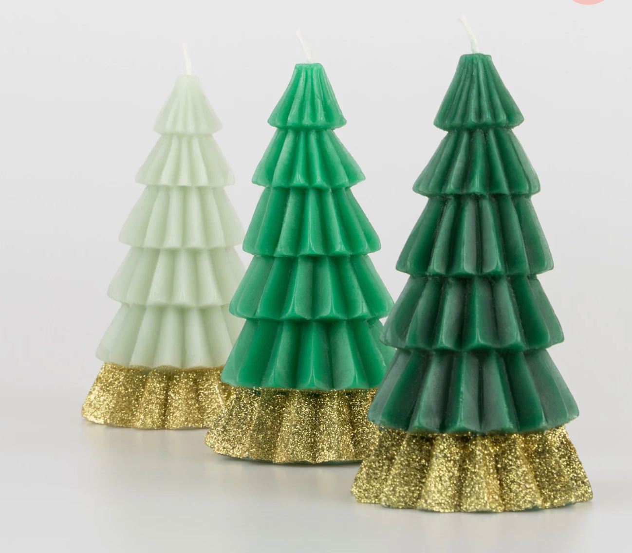 Green Tree Candles (x 3)