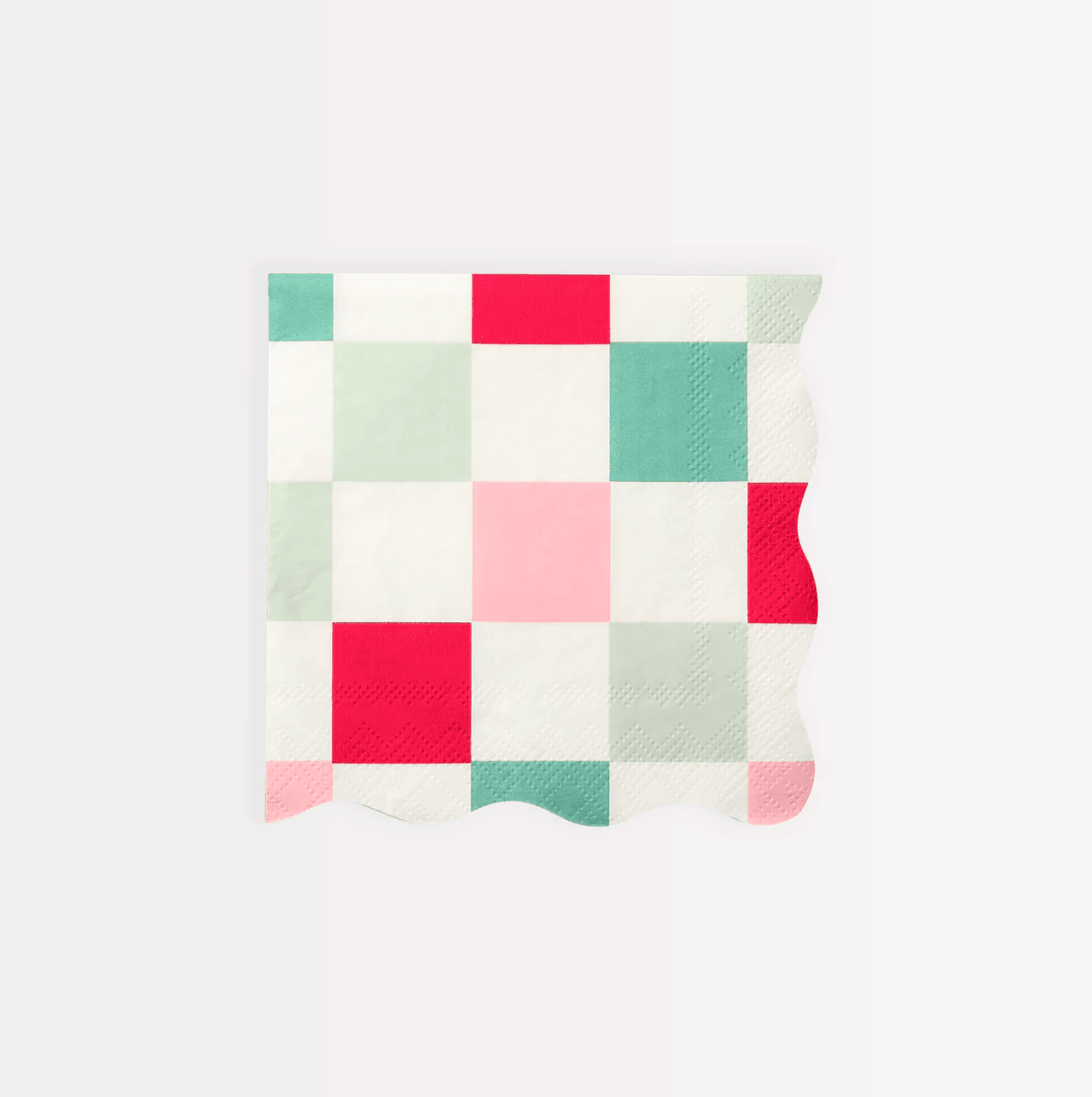 Christmas Multi Check Small Napkins (x 16)